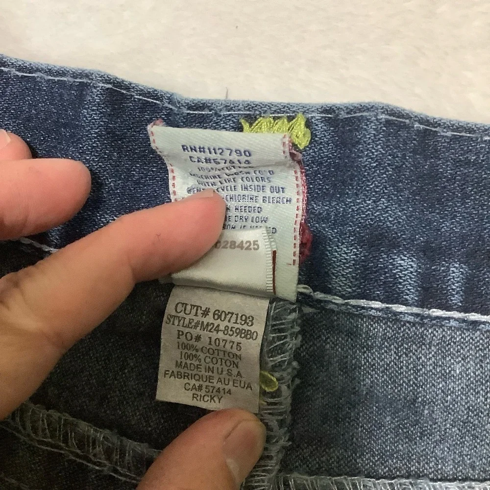 True Religion Ricky Super T Rare Yellow Tag Sz 42 Dark Wash